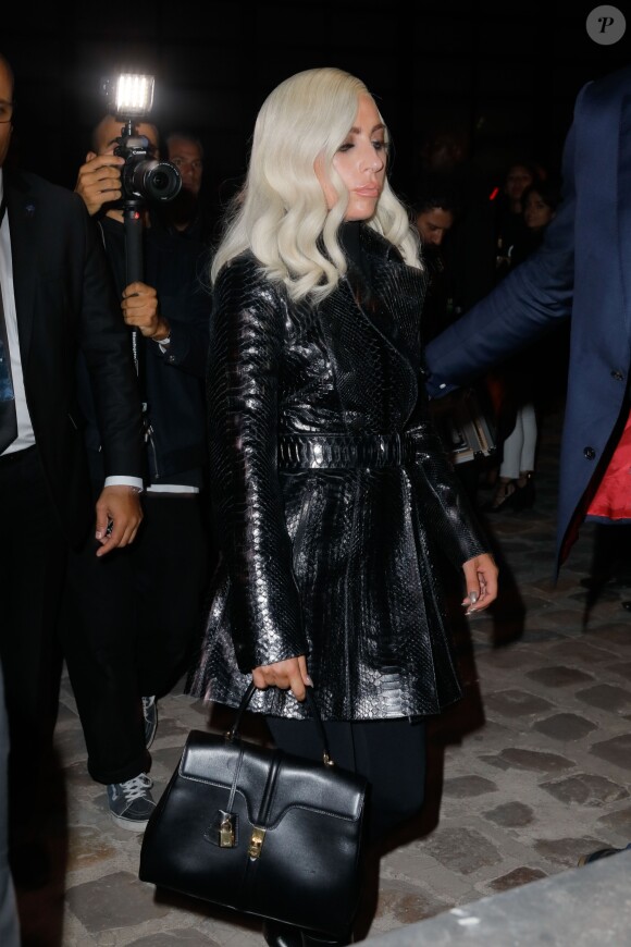 Lady Gaga - Défilé Céline, collections prêt-à-porter et homme printemps-été 2019 à l'Hôtel de Ville de Paris le 28 septembre 2018. © Veeren-CVS / Bestimage