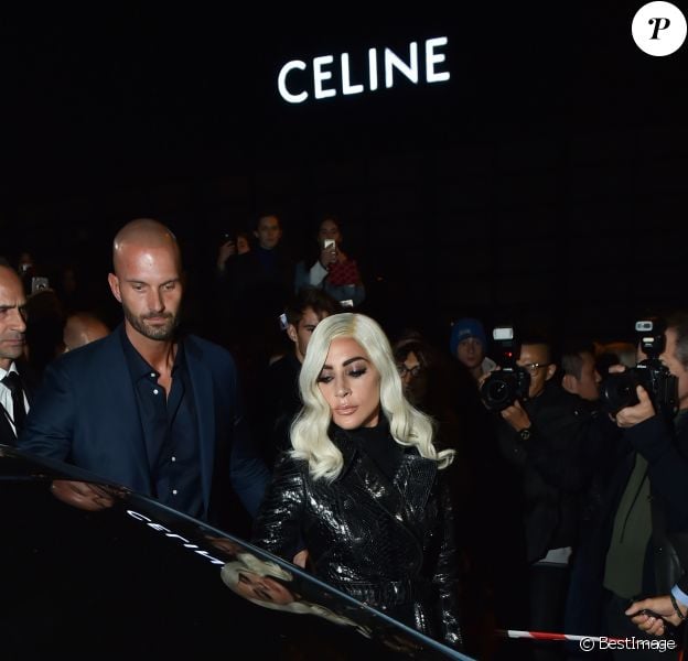 Lady Gaga - Défilé Céline, collections prêt-à-porter et homme printemps-été 2019 à l'Hôtel de Ville de Paris le 28 septembre 2018.