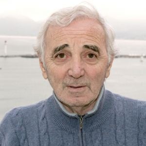 Charles Aznavour et sa fille Katia à Cannes, le 3 décembre 2004.