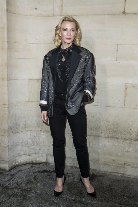 Cate Blanchett au photocall du défilé Louis Vuitton PAP femme printemps / été 2019 au Louvre à Paris le 2 octobre 2018 © Olivier Borde / Bestimage