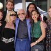 Charles Aznavour avec sa petite-fille Leila, sa fille Katia, sa fille Seda, son fils Nicolas et sa femme Kristina Si lors de la remise de son étoile sur le Hollywood Walk of Fame à Los Angeles, le 24 août 2017. © Ringo Chiu via Zuma Press/Bestimage