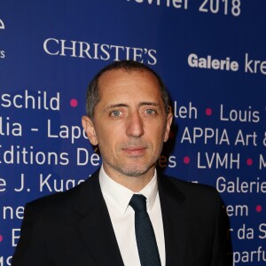 Gad Elmaleh - Le professeur S. Lyonnet, président de l'Institut des maladies génétiques, et le galériste K. Mennour ont organisé la soirée "Heroes for Imagine", une grande vente aux enchères d'oeuvres d'art animée par G. Elmaleh et dirigée par le président de Christie's F. de Ricqlès à l'institut Imagine, dans le XVe arrondissement de Paris, le 12 Février 2018. © Dominique Jacovides/Bestimage