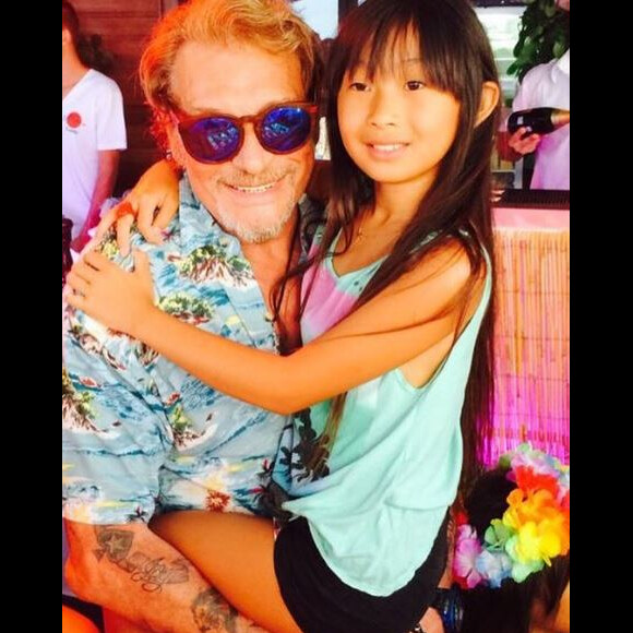 Johnny Hallyday fête de l'anniversaire de sa fille Jade sur Instagram, le 3 août 2015.