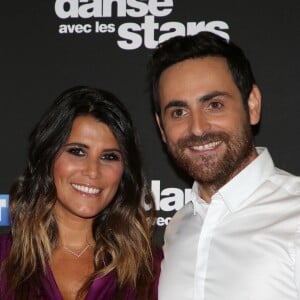 Karine Ferri et Camille Combal - Photocall de la saison 9 de l'émission "Danse avec les stars" (DALS) au siège de TF1 à Boulogne-Billancourt le 11 septembre 2018. © Denis Guignebourg/Bestimage