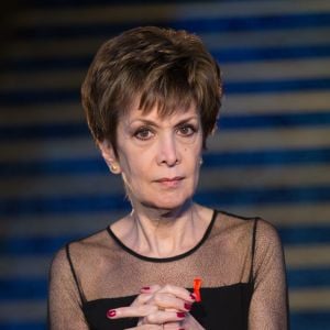Catherine Laborde - Backstage de l'enregistrement de l'émission "La télé chante pour le Sidaction" aux Folies Bergère à Paris, le 11 mars 2015.