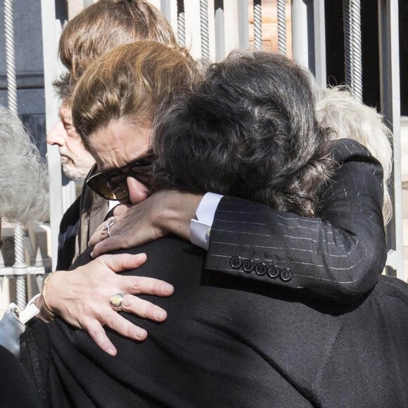 Chiara Mastroianni aux obsèques de Barbara Mastroianni, la fille de Marcello Mastroianni, à Rome, le 13 octobre 2018.