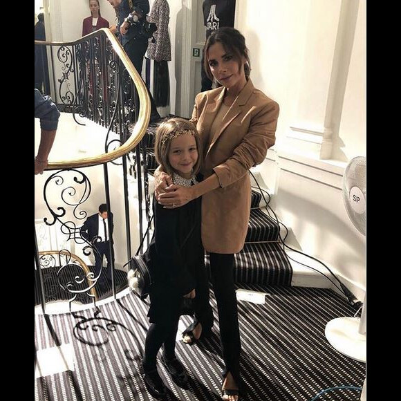 Victoria Beckham et sa fille Harper à Londres. Septembre 2018.
