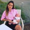 Manon Marsault (Les Marseillais) pose avec son fils Tiago - 26 juin 2018