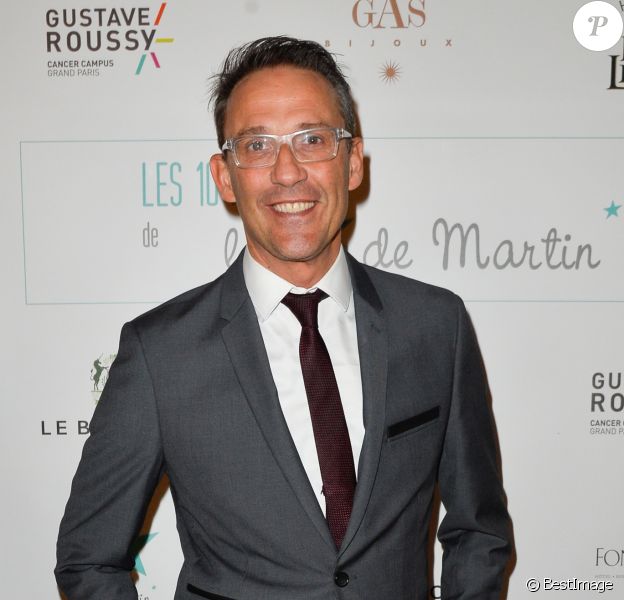 Julien Courbet lors de l'anniversaire des 10 ans de l'Etoile de Martin à l'hôtel Le Bristol à Paris. L'association soutient la recherche sur les cancers de l'enfant et offre des moments de plaisir et de détente à des enfants hospitalisés. Paris, le 30 mars 2017.