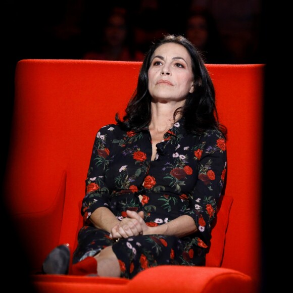 Exclusif - Marc-Olivier Fogiel et Lio - Enregistrement de l'émission "Le Divan" avec Lio en invitée et présentée par Marc-Olivier Fogiel, qui sera diffusée le 26 octobre sur France 3. Le 16 octobre 2018 © Dominique Jacovides / Bestimage