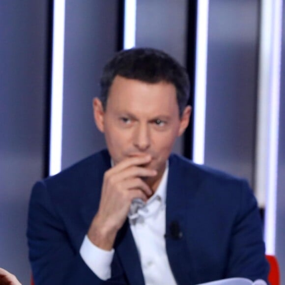 Exclusif - Le journaliste Marc-Olivier Fogiel et Lio - Enregistrement de l'émission "Le Divan" avec Lio en invitée et présentée par Marc-Olivier Fogiel, qui sera diffusée le 26 octobre sur France 3. Le 16 octobre 2018 © Dominique Jacovides / Bestimage