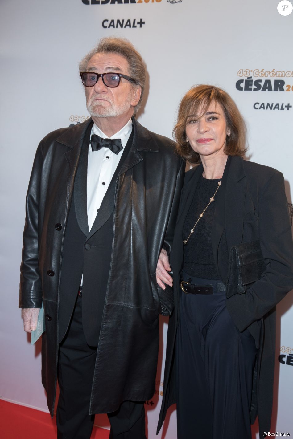 Eddy Mitchell, Muriel Bailleul Arrivées lors de la 43ème cérémonie des Cesar à la salle Pleyel Eddy Mitchell, Muriel Bailleul Arrivées lors de la 43ème cérémonie des Cesar à la salle Pleyel