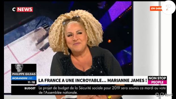 Marianne James sur CNews, 30 octobre 2018