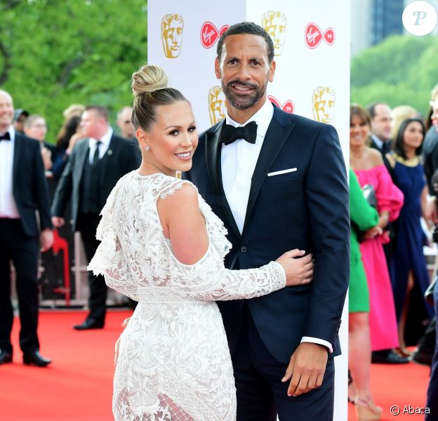 Rio Ferdinand et Kate Wright aux Virgin TV British Academy Television Awards 2018 à Londres. Le 13 mai 2018.