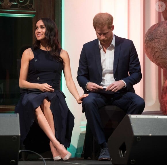 Meghan Markle, duchesse de Sussex (enceinte), le prince Harry, duc de Sussex lors d'une réception au War Memorial Museum à Auckland, Nouvelle Zélande le 30 octobre 2018.