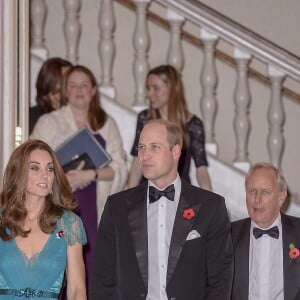 Le prince William, duc de Cambridge, et Catherine (Kate) Middleton, duchesse de Cambridge, à la soirée des "Tusk Conservation Awards" à la Banqueting House à Londres, le 8 novembre 2018.