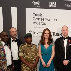 Le prince William, duc de Cambridge, et Catherine (Kate) Middleton, duchesse de Cambridge, à la soirée des "Tusk Conservation Awards" à la Banqueting House à Londres, le 8 novembre 2018.