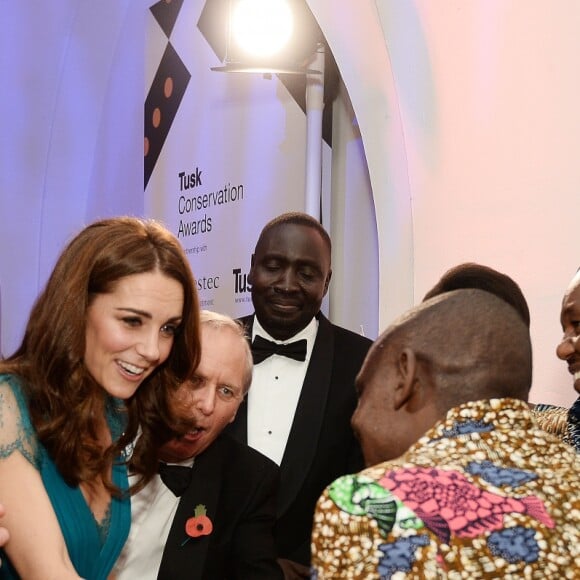 Le prince William, duc de Cambridge, et Catherine (Kate) Middleton, duchesse de Cambridge, à la soirée des "Tusk Conservation Awards" à la Banqueting House à Londres, le 8 novembre 2018.