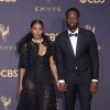 Dwyane Wade et sa femme Gabrielle Union - 69ème cérémonie des Emmy Awards au Théâtre Microsoft à Los Angeles. Le 17 septembre 2017.