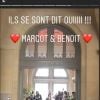 Mariage de Benoît Magimel et Margot, à Paris, le 10 novembre 2018