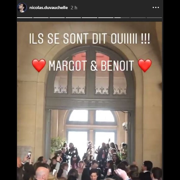 Mariage de Benoît Magimel et Margot, à Paris, le 10 novembre 2018