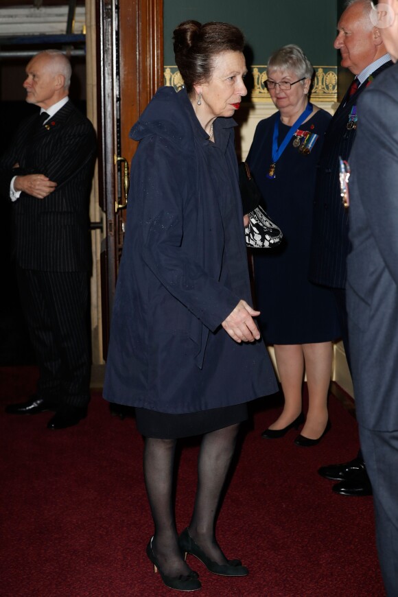 La princesse Anne - La famille royale d'Angleterre au Royal Albert Hall pour le concert commémoratif "Royal British Legion Festival of Remembrance" à Londres. Le 10 novembre 2018