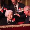 La reine Elisabeth II d'Angleterre et le prince Charles - La famille royale d'Angleterre au Royal Albert Hall pour le concert commémoratif "Royal British Legion Festival of Remembrance" à Londres. Le 10 novembre 2018