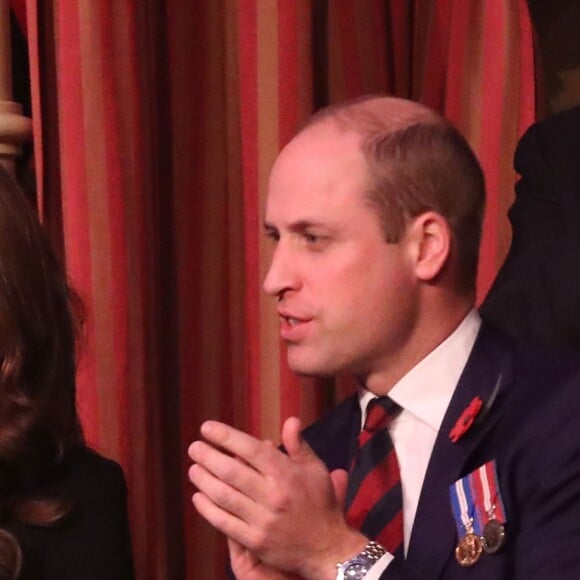 Kate Catherine Middleton, duchesse de Cambridge et le prince William, duc de Cambridge - La famille royale d'Angleterre au Royal Albert Hall pour le concert commémoratif "Royal British Legion Festival of Remembrance" à Londres. Le 10 novembre 2018