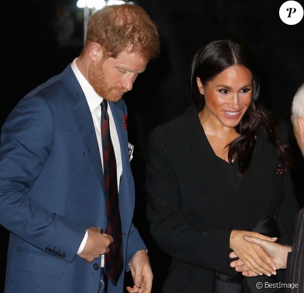Meghan Markle (enceinte), duchesse de Sussex et le prince Harry, duc de Sussex - La famille royale d'Angleterre au Royal Albert Hall pour le concert commémoratif "Royal British Legion Festival of Remembrance" à Londres. Le 10 novembre 2018