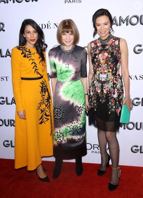 Huma Abedin, Anna Wintour et Wendi Deng Murdoch - Soirée des 2018 Glamour Women Of the Year Awards: Women Rise aux studios Spring à New York City, le 12 novembre 2018.