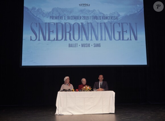 La reine Margrethe II de Danemark à Copenhague le 14 novembre 2018 lors de la présentation d'un nouveau ballet adapté de La Reine des neiges d'Andersen.