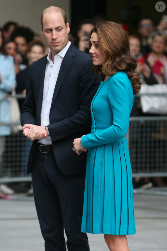 La duchesse Catherine de Cambridge et le prince William étaient en visite au siège de la BBC à Londres le 15 novembre 2018 dans le cadre de la Semaine anti-harcèlement en Grande-Bretagne.