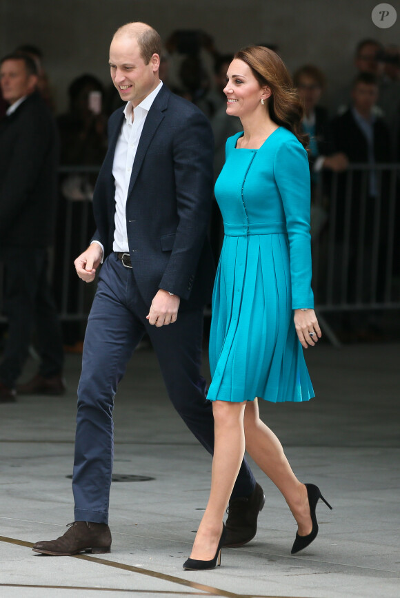La duchesse Catherine de Cambridge et le prince William étaient en visite au siège de la BBC à Londres le 15 novembre 2018 dans le cadre de la Semaine anti-harcèlement en Grande-Bretagne.