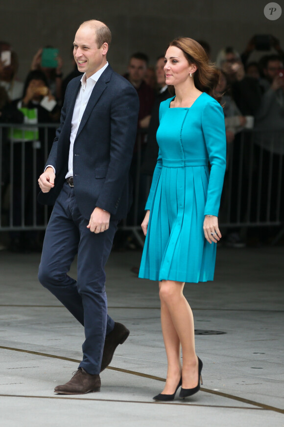 La duchesse Catherine de Cambridge et le prince William étaient en visite au siège de la BBC à Londres le 15 novembre 2018 dans le cadre de la Semaine anti-harcèlement en Grande-Bretagne.