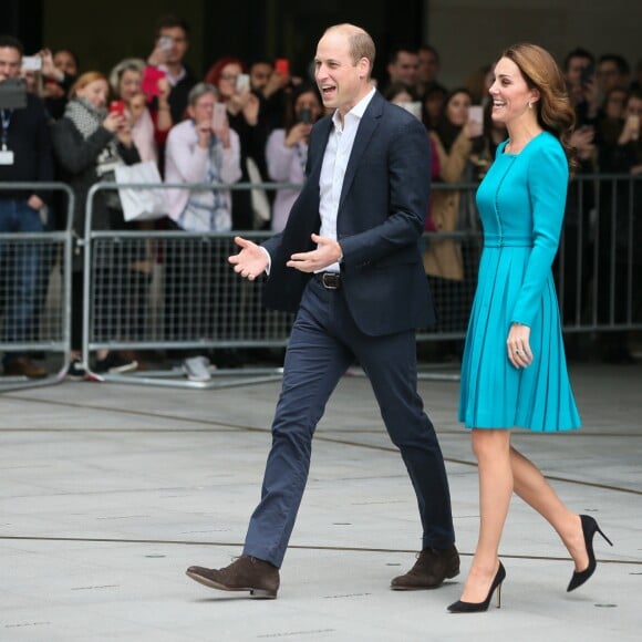 La duchesse Catherine de Cambridge et le prince William étaient en visite au siège de la BBC à Londres le 15 novembre 2018 dans le cadre de la Semaine anti-harcèlement en Grande-Bretagne.