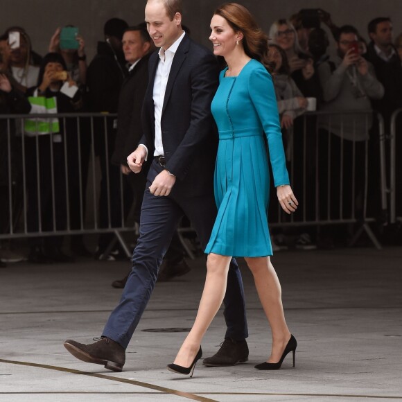 La duchesse Catherine de Cambridge et le prince William étaient en visite au siège de la BBC à Londres le 15 novembre 2018 dans le cadre de la Semaine anti-harcèlement en Grande-Bretagne.