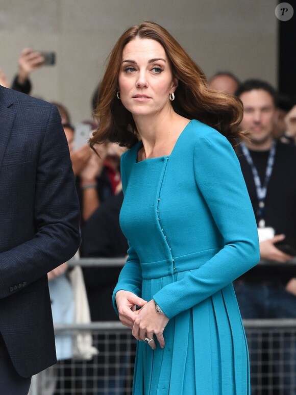 La duchesse Catherine de Cambridge et le prince William étaient en visite au siège de la BBC à Londres le 15 novembre 2018 dans le cadre de la Semaine anti-harcèlement en Grande-Bretagne.