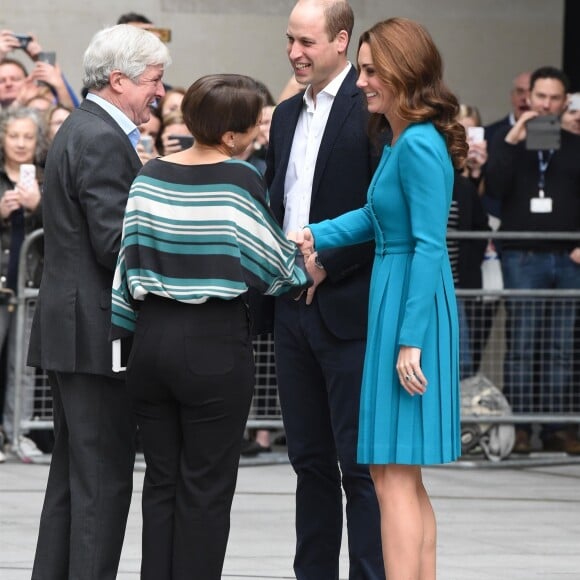 La duchesse Catherine de Cambridge et le prince William étaient en visite au siège de la BBC à Londres le 15 novembre 2018 dans le cadre de la Semaine anti-harcèlement en Grande-Bretagne.