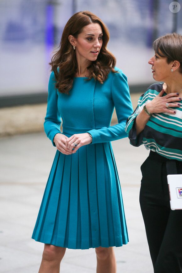 La duchesse Catherine de Cambridge et le prince William étaient en visite au siège de la BBC à Londres le 15 novembre 2018 dans le cadre de la Semaine anti-harcèlement en Grande-Bretagne.