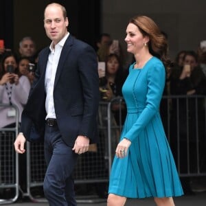 La duchesse Catherine de Cambridge et le prince William étaient en visite au siège de la BBC à Londres le 15 novembre 2018 dans le cadre de la Semaine anti-harcèlement en Grande-Bretagne.