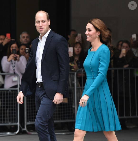 La duchesse Catherine de Cambridge et le prince William étaient en visite au siège de la BBC à Londres le 15 novembre 2018 dans le cadre de la Semaine anti-harcèlement en Grande-Bretagne.