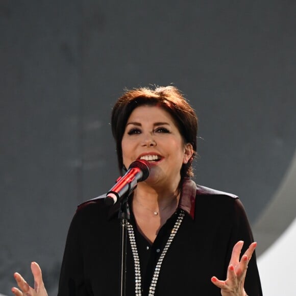 Liane Foly durant le concert Star à Juan, au profit de l'association "Enfant Star et Match" dans la pinède Gould d'Antibes Juan-les-Pins le 10 juillet 2018. © Bruno Bebert/Bestimage