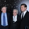 Robert De Niro, Martin Scorsese et Leonardo DiCaprio lors de la soirée Museum of Modern Art Film benefit presented by Chanel: A Tribute to Martin Scorsese, à New York, le 19 novembre 2018.