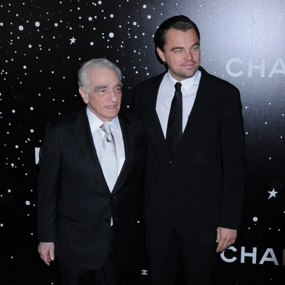 Martin Scorsese et Leonardo DiCaprio lors de la soirée Museum of Modern Art Film benefit presented by Chanel: A Tribute to Martin Scorsese, à New York, le 19 novembre 2018.