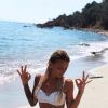 Roxane du "Meilleur Pâtissier" en bikini blanc lors de ses vacances en Corse - Instagram, 18 août 2018