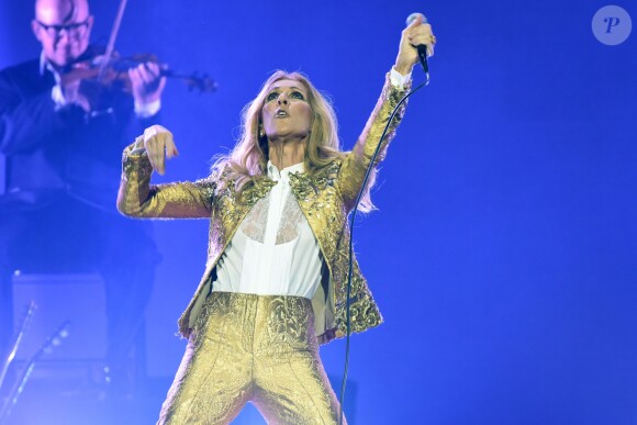 Celine Dion en concert lors de sa tournée "Celine Dion Live 2018" au Qudos Bank Arena de Sydney en Australie le 27 juillet 2018