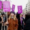 Alix Bénézech lors de la manifestation organisée contre les violences faites aux femmes dans le quartier de l'Opéra à Paris, le 24 novembre 2018. © CVS/Bestimage