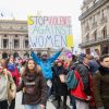 Illustration lors de la manifestation organisée contre les violences faites aux femmes dans le quartier de l'Opéra à Paris, le 24 novembre 2018. © CVS/Bestimage