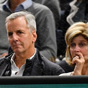 Bernard de La Villardière et sa femme Anne de la Villardière à la finale du tournoi de tennis "Rolex Paris Masters" entre Novak Djokovic et Karen Khachanov à l'AccorHotels Arena à Paris, le dimanche 4 novembre 2018. © Veeren-Perusseau/Bestimage