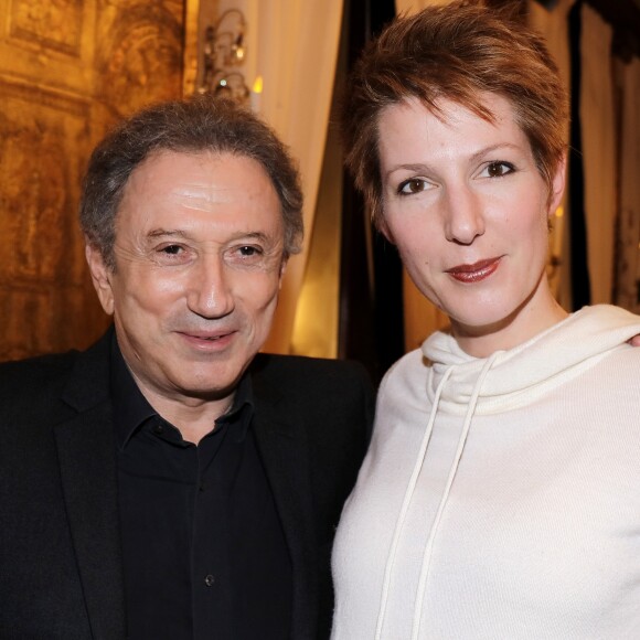 Michel Drucker et Natacha Polony lors de la soirée du 41ème cocktail des écrivains du Cercle MBC dans les salons du Fouquet's à Paris, France, le 28 novembre 2018. © Cedric Perrin/Bestimage